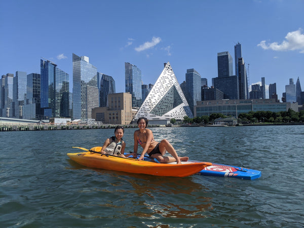 kayakers from the back