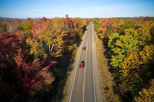 Slingshot parked looking onto view