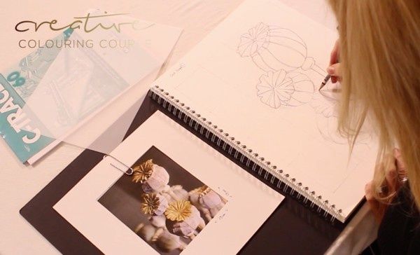 coloring with green pencil