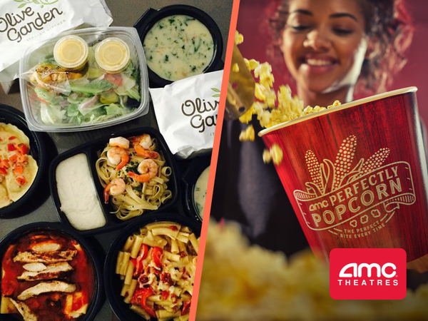 amc olive garden with popcorn