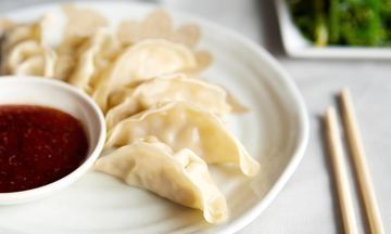 Dumplings on plate