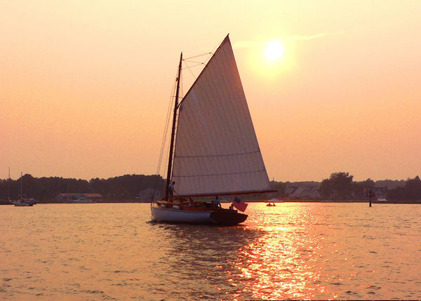 at sunset Sail Selina II St Michaels MD intimate gay wedding  sailing charters same sex boating chesapeake bay romantic sunset cruises champagne lesbian elopement packages LGBT engagement seaside wedding beach wedding coastal wedding.jpg