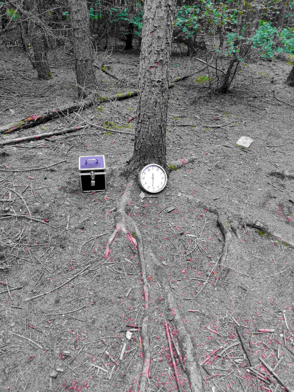 woman on a picnic bench solving escape puzzle