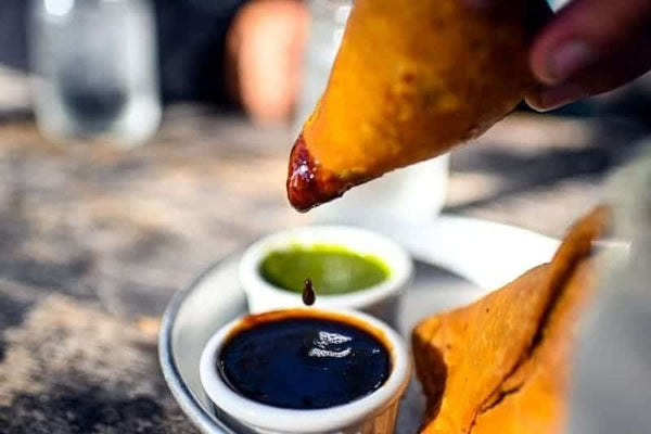 up close Mexican dish