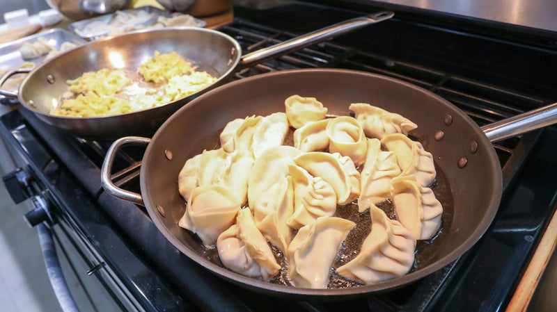 dumplings-in-pan