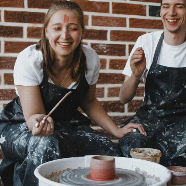 fun pottery couple