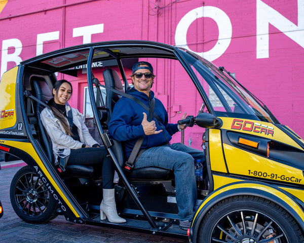 Driving at red rock canyon