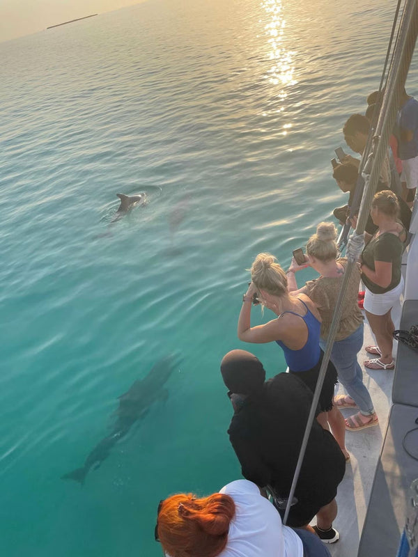 boat sailing at sunset