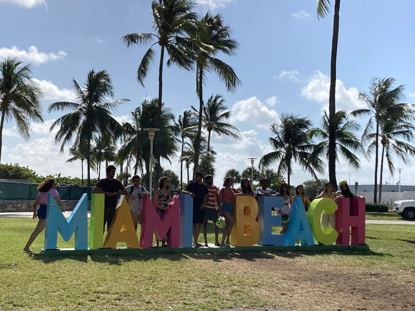 group photo of bike tour