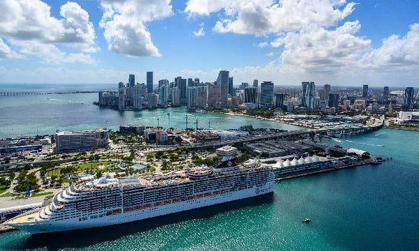 Pink gender reveal from above