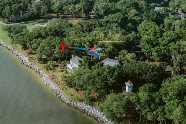 helicopter over a town.webp