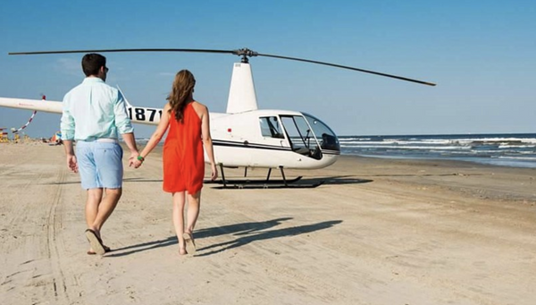 helicopter on beach