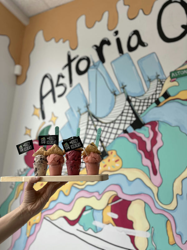 woman holding quiche