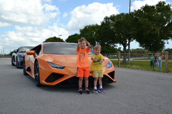 squatting with super car