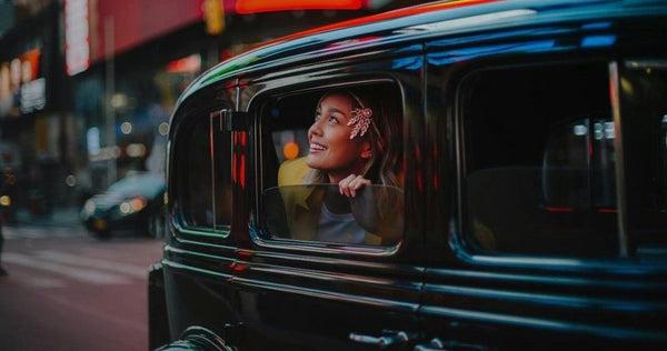 red vintage car light