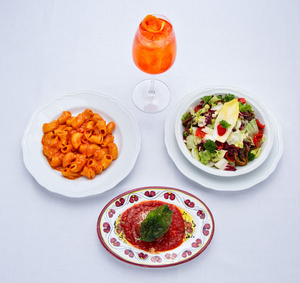 steak salad and bread