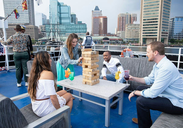 girls holding hands on cruise