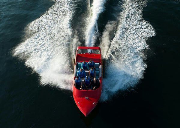 red boat from the top