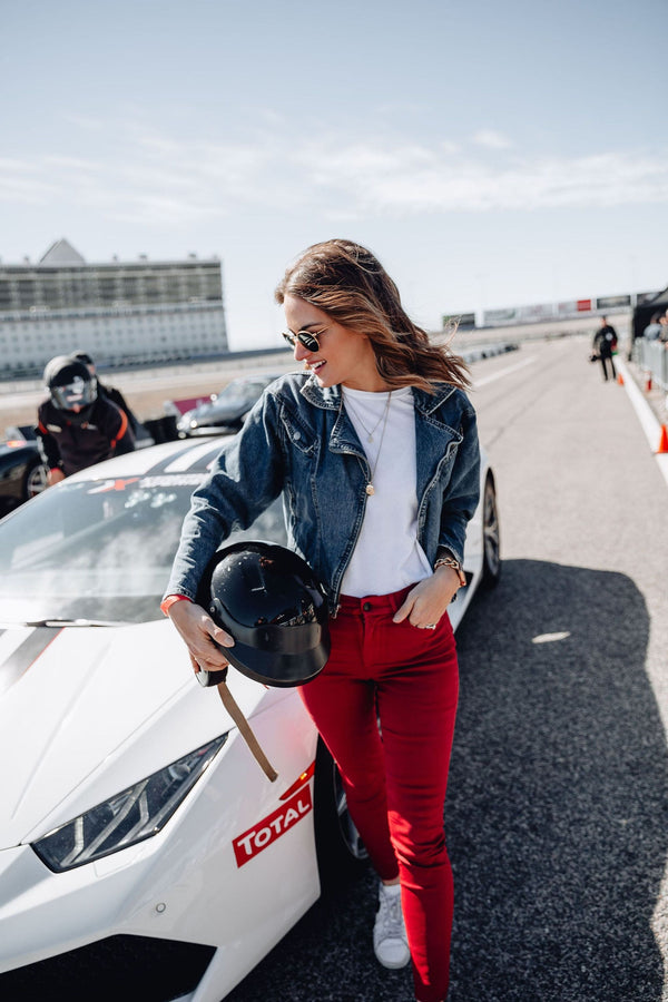 couple with green car excited