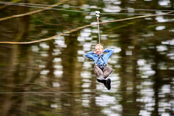 Children on ropes course