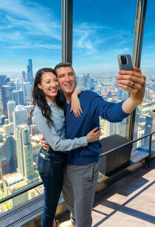 360-Couple taking selfie