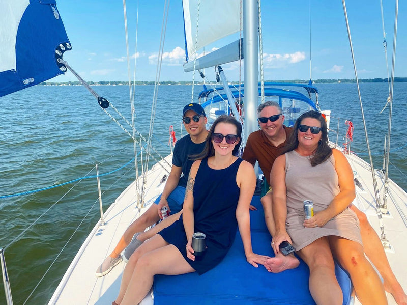 4 people on boat