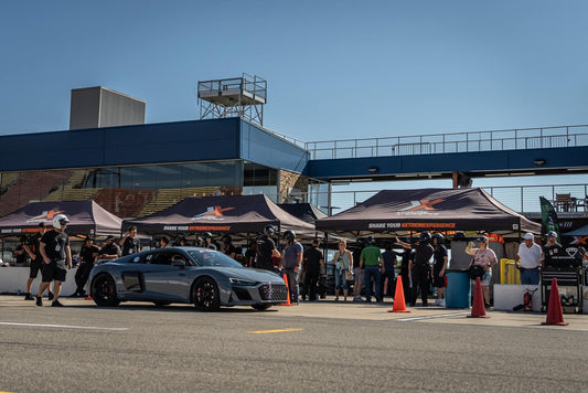 Blue Audi at Xtreme