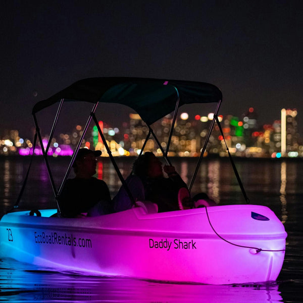 Glow Boat on water