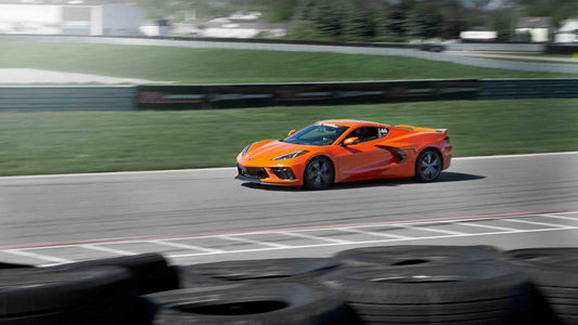 Orange Corvette racing