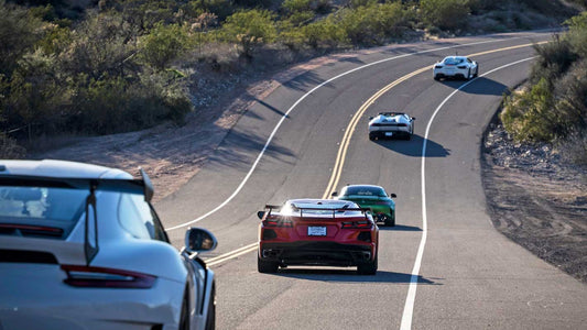 Supercars on Open Road