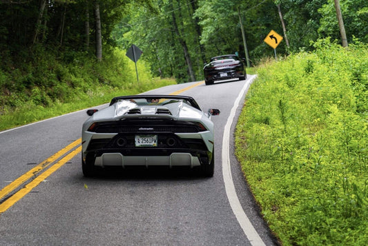 Supercars on road