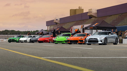 Supercars on track