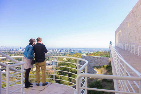 A couple admiring the view of Los Angeles during Getty Center Walking Tour.jpg