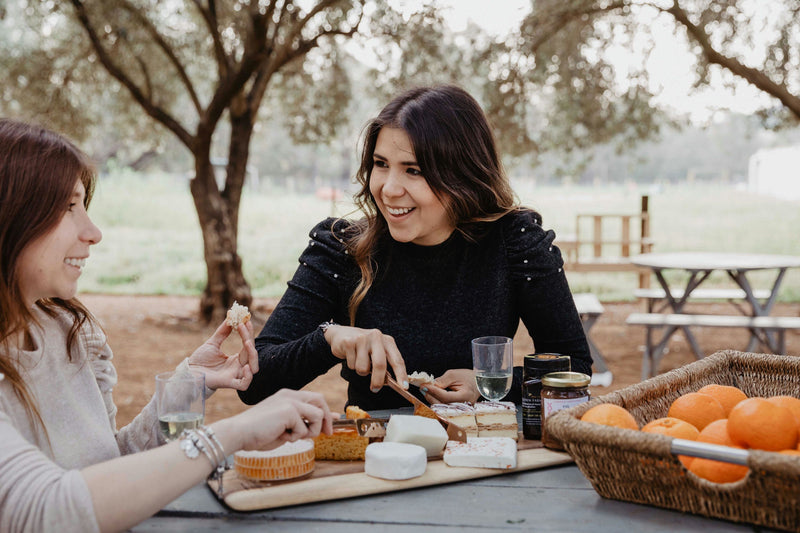 Women enjoying picnic