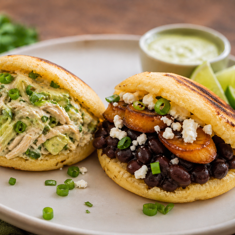 Arepas on a plate