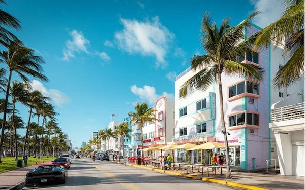 art deco street in miami