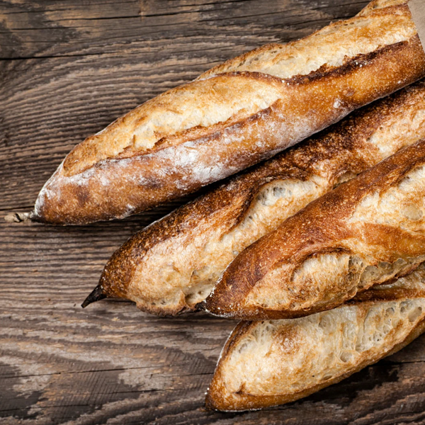 Baguette on table