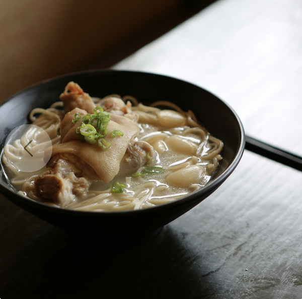 bowl of dumpling soup