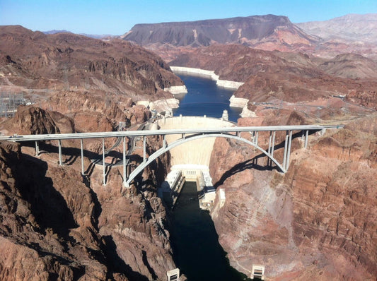 hoover dam from helicopter