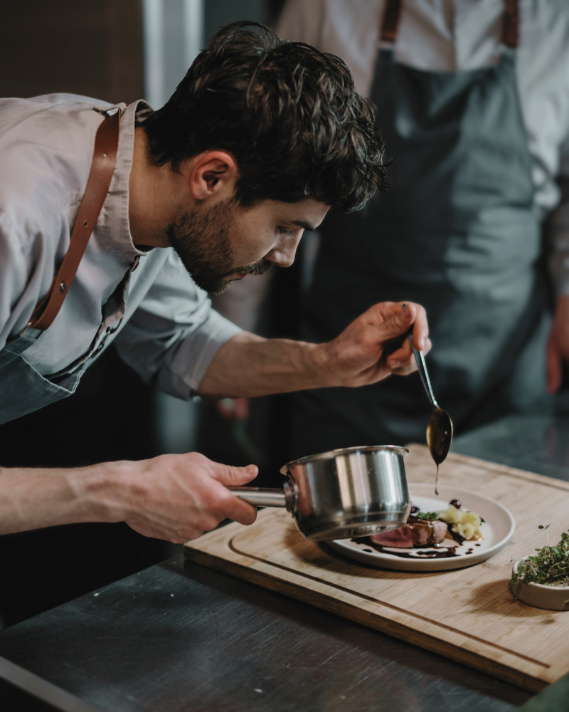 chef plating food