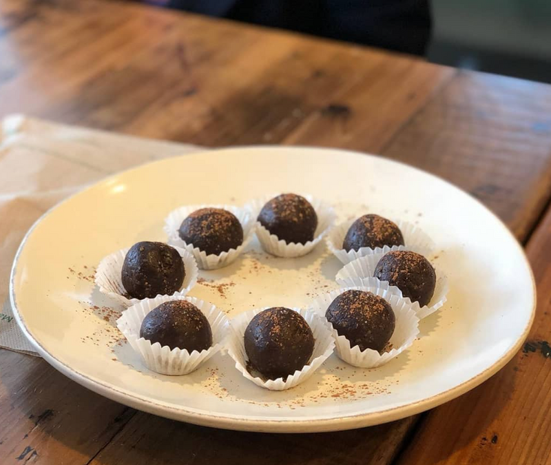 chocolates on plate