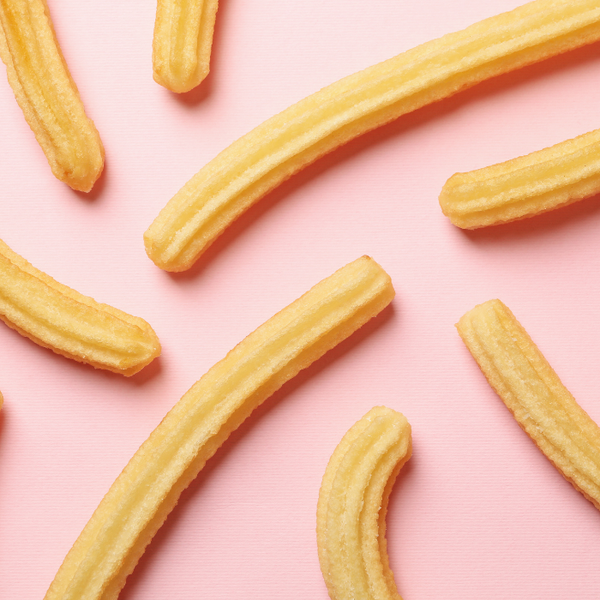 Churros with pink background