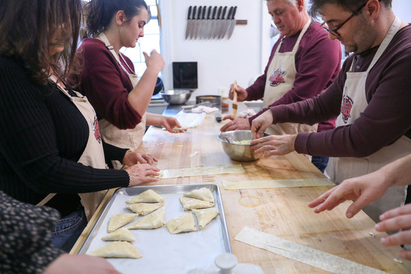 class making greek dish