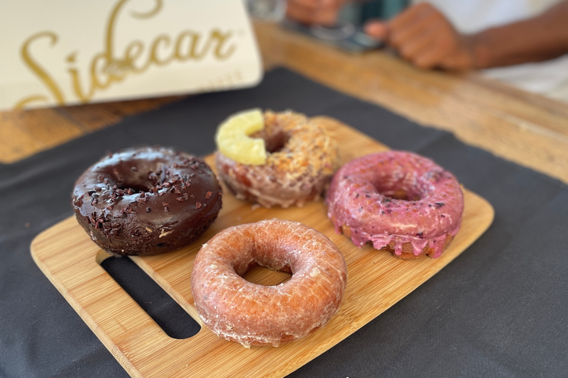 colorful donuts at sidecar