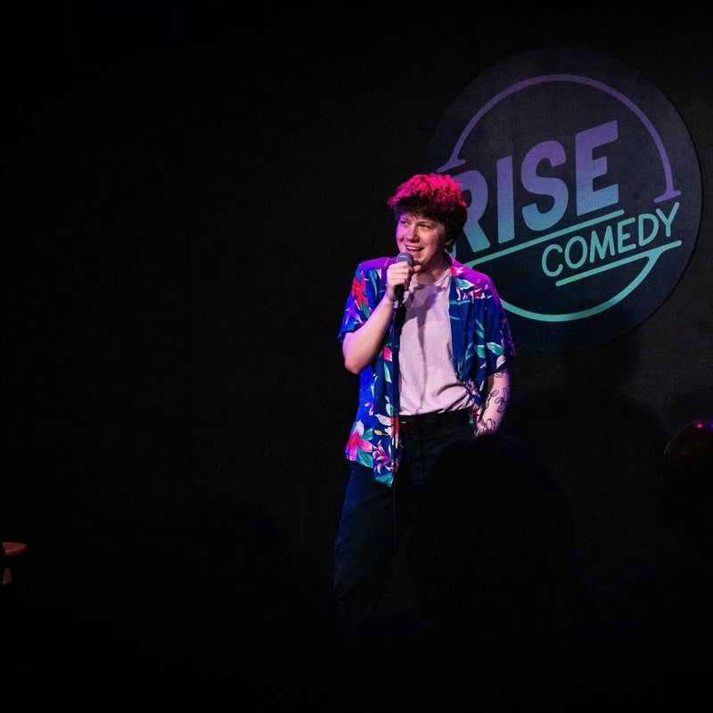 Comedian on stage