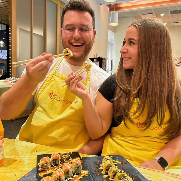 Sushi on platter