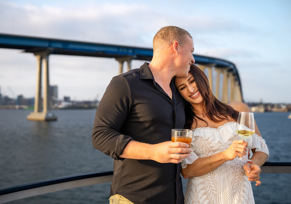 couple having a glass of wine together
