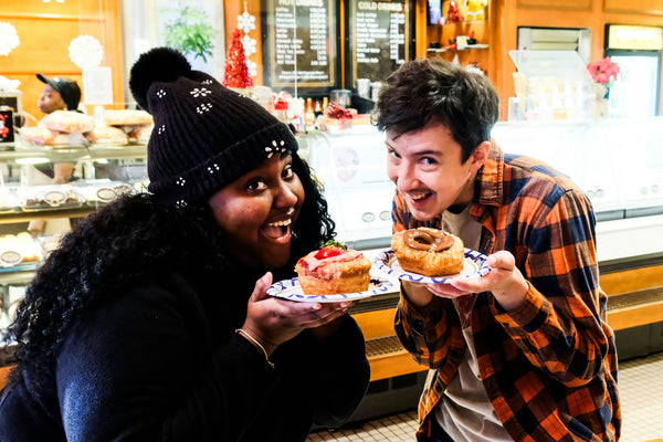 Couple on donut tour