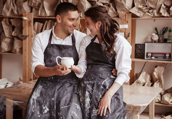 couple with mug