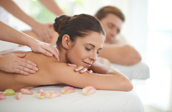facial massage on couple
